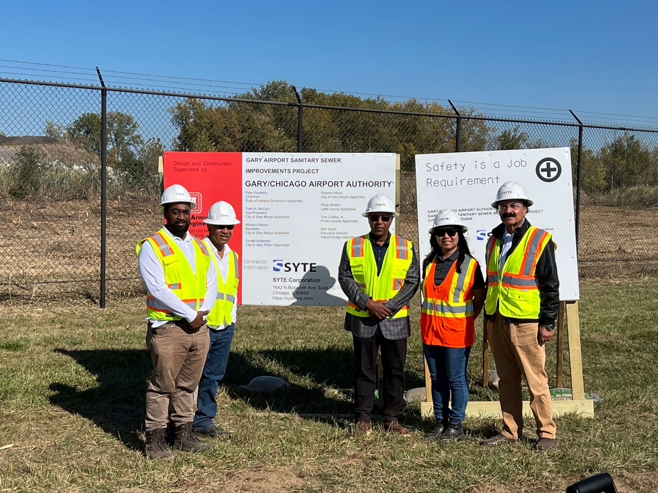 SYTE Corp proudly supported the Gary/Chicago Airport with the sanitary sewer improvement project.