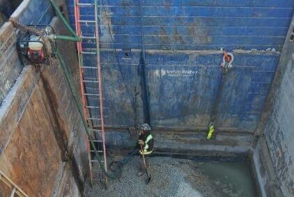 SYTE Corp team on an infrastructure construction project.