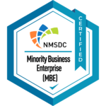 Certified NMSDC Minority Business Enterprise badge